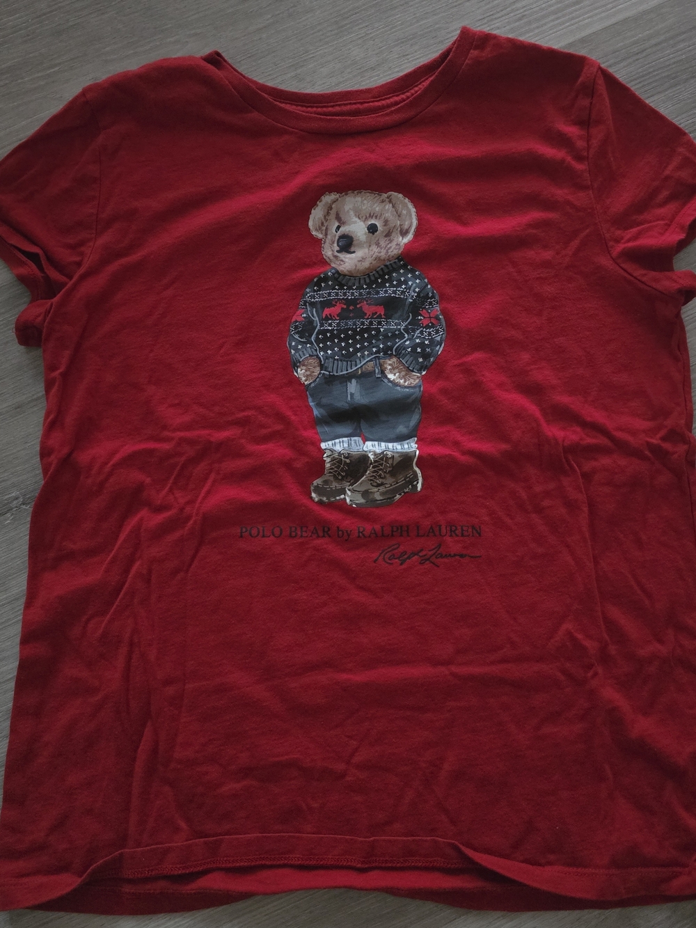 Polo Ralph Lauren | Red Polo Bear Graphic Tee | Size Kids M 12-14